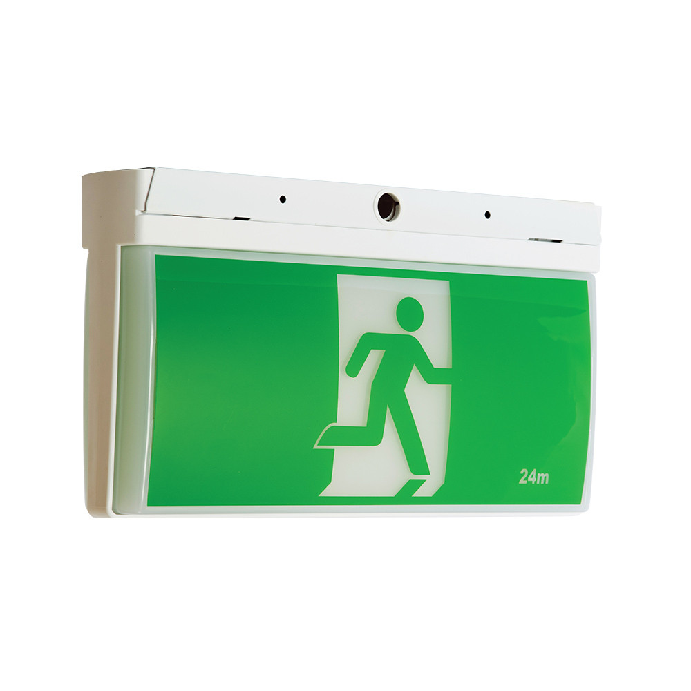 ceiling mounted emergency exit sign