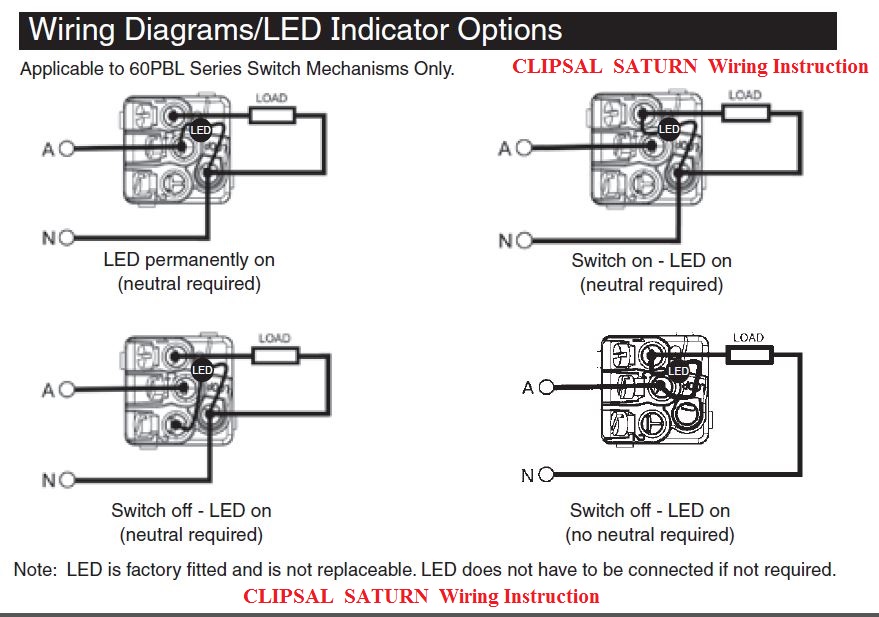 TRADE WAREHOUSE CLIPSAL Saturn Push-Button Five Gang ... clipsal saturn led wiring diagram 