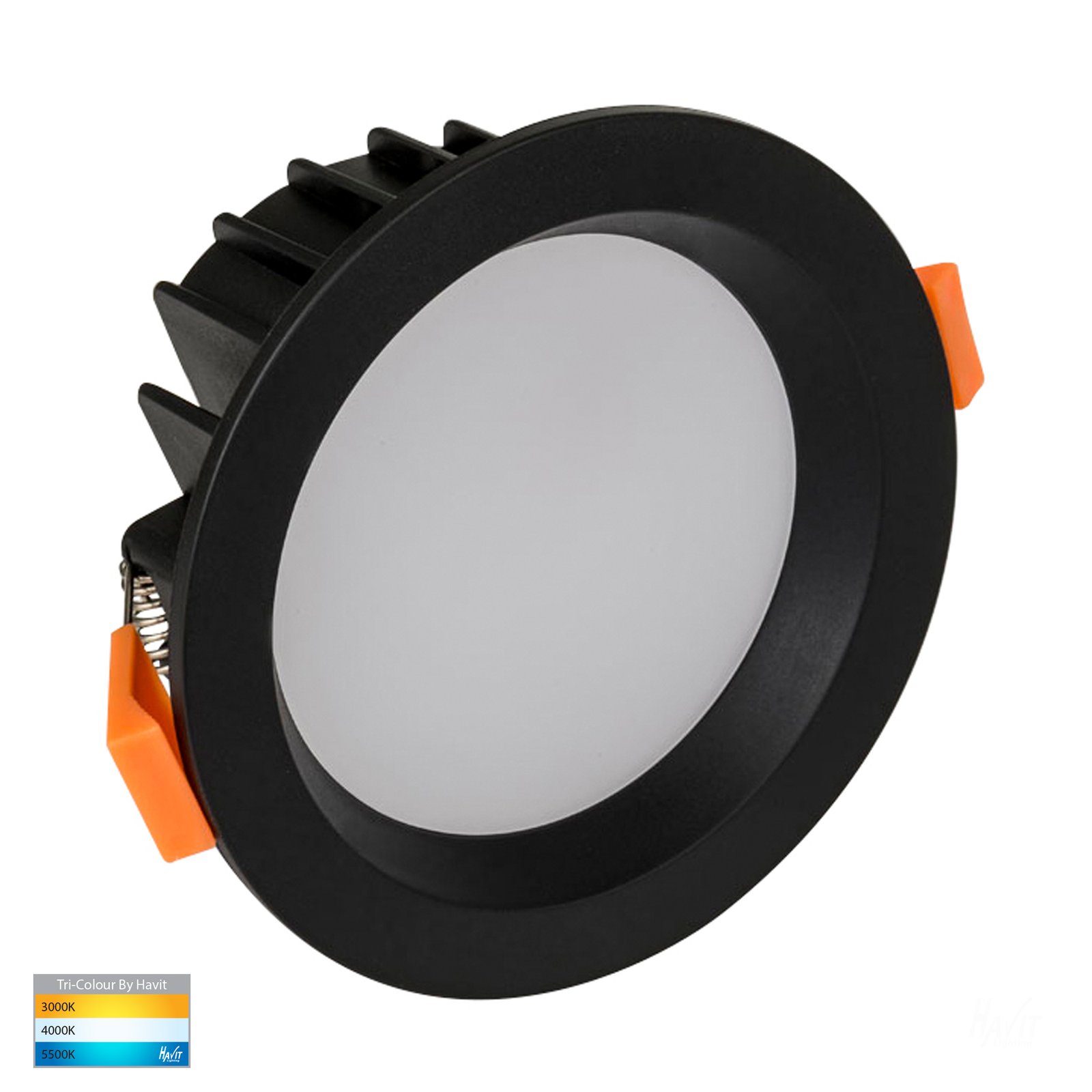 LED Lighting :: LED Downlights :: Polly PC 8W 715lm 90mm Cut-out Black ...