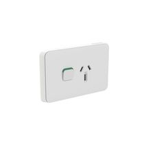 Clipsal 3015/15C-CY Iconic - Skin Socket Outlet Cover Horizontal Mount For Single Switched Socket