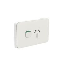 Clipsal 3015/15C-WY Iconic - Skin Socket Outlet Cover Horizontal Mount For Single Switched Socket