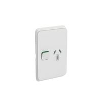 Clipsal 3015VC-CY Iconic - Skin Socket Outlet Cover Vertical Mount For Single Switched Socket