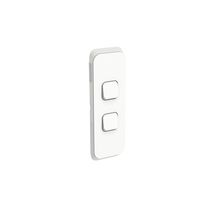 Clipsal 3042AC-VW Iconic - Skin Switch Plate Cover 2 Gang Architrave