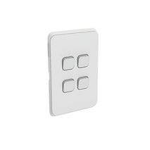 Clipsal 3044C-CY Iconic - Skin Switch Plate Cover 4 Gang Vertical/horizontal Mount