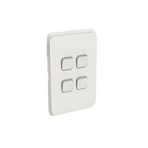 Clipsal 3044C-WY Iconic - Skin Switch Plate Cover 4 Gang Vertical/horizontal Mount