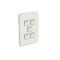 Clipsal 3045C-WY Iconic - Skin Switch Plate Cover 5 Gang Vertical/horizontal Mount