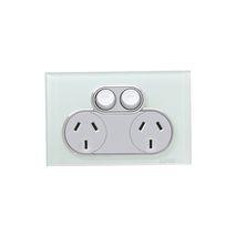 Clipsal 4025 Twin Switch Socket Outlet Saturn 250V 10A