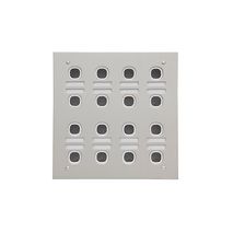 Clipsal 16/30L162/4 Labelled Switch Plate 16 Gang Stainless Steel 4 Rows Of 4