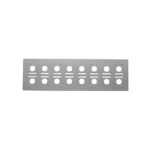 Clipsal 16/30L8 Labelled Switch Plate 16 Gang Stainless Steel 2 Rows Of 8 Black