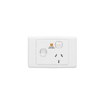 Clipsal 2015XPAPID Single Switch Socket Outlet 250V 10A Removable Plug Identi?cation Combination Power White Electric