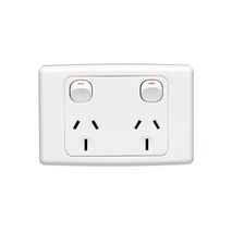 Clipsal 2025/15 Twin Switch Socket Outlet 250V 15A