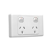 Clipsal 2025SM Twin Switch Socket Outlet Surface Mount 250V 10A