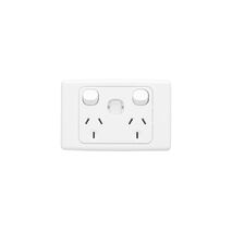 Clipsal 2025XAPID Twin Switch Socket Outlet 250V 10A Removable Plug Identification