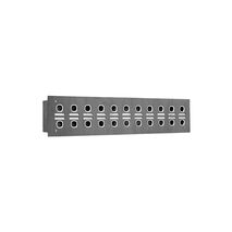 Clipsal 22/30L11 Labelled Switch Plate 22 Gang Stainless Steel 2 Rows Of 11 Black