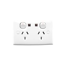 Clipsal 25N Twin Switch Socket Outlet 250V 10A Standard Size Indicator