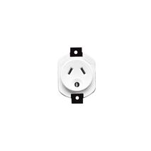 Clipsal 415LLB Single Switch Socket Outlet Flush Mount 3 Pin Round Earth Pin Less Bracket 250vac 10A White Electric