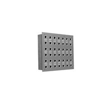 Clipsal 42/30L163/7 Labelled Switch Plate 42 Gang Stainless Steel 6 Rows Of 7 Black