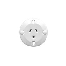 Clipsal 426L Single Socket Outlet 250vac 10A 3 Pin Flush Mount Round Earth Pin Suits Round Junction Box
