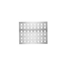 Clipsal 48/30L163/8 Labelled Switch Plate 48 Gang Stainless Steel 6 Rows Of 8 Black