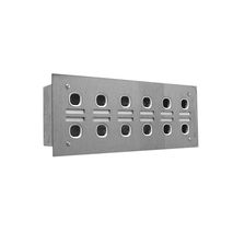 Clipsal B12/30L6 Labelled Switch Plate 12 Gang Stainless Steel 2 Rows Of 6 White Electric