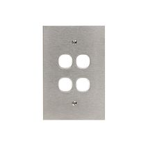 Clipsal BSL34VH Switch Grid Plate And Cover 4 Gang Bsl Style Less Mechanism Over Size