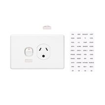 Clipsal C2015LI Single Switch Socket Outlet Classic 250V 10A Round Earth Pin Circuit Identification