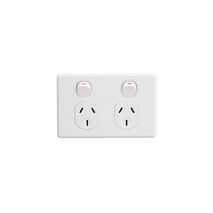 Clipsal C2025D Twin Switch Socket Outlet Classic 250V 10A 2 Pole