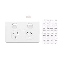 Clipsal C2025I Twin Switch Socket Outlet Classic 250V 10A Circuit Identification