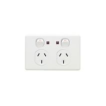 Clipsal C2025N Twin Switch Socket Outlet Classic 250V 10A Indicator