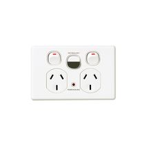 Clipsal C2025RC Rcd Protected Twin Switch Socket Outlet Classic 250V 10A 30ma Rcd