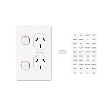 Clipsal C2025VI Twin Switch Socket Outlet Classic 250V 10A Vertical Circuit Identification