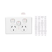 Clipsal C2025XAI Twin Switch Socket Outlet Classic 250V 10A Removable Extra Switch Circuit Identification