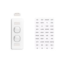 Clipsal C2032AI Flush Switch 2 Gang 250VAC 10A Classic C2000 Series Architrave Circuit Identification White Electric