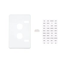 Clipsal C2032V66IC Switch Plate Cover 2 Gang For C2032v66 Flush Switch With Id Labels And Window White Electric
