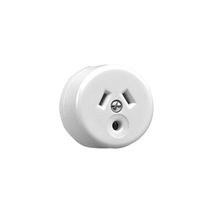 Clipsal 412L Single Socket Outlet 250vac 15A 3 Pin Surface Mount Round Earth Pin White Electric