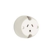 Clipsal 413L Single Socket Outlet 250vac 10A 3 Pin Round Earth Pin White Electric