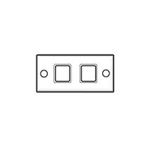 Clipsal 589VH Switch Plate 2 Gang Worktop White