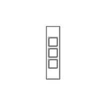 Clipsal 663VH Switch Plate 3 Gang Vertical/horizontal Mount Architrave White