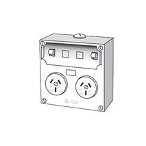 Clipsal RPC310M2 Twin Switch Socket Outlet 250V 10A 3 Flat Pin 1 Pole