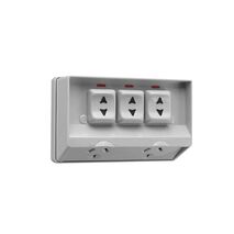 Clipsal WSCF227/2X15 Twin Switch Socket Outlet 250V 15A Weather Proof Flush Mount Removable Extra Switch Resistant Grey