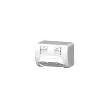Clipsal WSO310/2S Twin Switch Socket Outlet 250V 10A Shallow Safety Shutter Light Grey