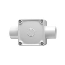 Clipsal 252/40/2 Junction Box 40mm I.d 2 Way Through Entry Grey