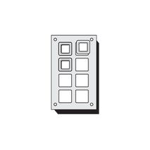 Clipsal 534P8 Switch Plate 8 Way Stainless Steel