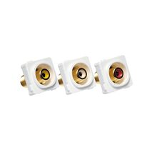 Clipsal 30FAVRWY Audio Visual Socket Mechanism For Audio And Composite Video White Electric
