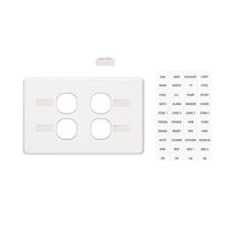 Clipsal C2034HI Switch Grid Plate And Cover 4 Gang Less Mechanism Horizontal Mount Circuit Identification