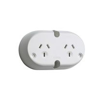 Clipsal 414 Twin Socket Outlet 250vac 10A 3 Pin White Electric