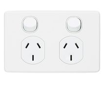 Clipsal C2025 Twin Switch Socket Outlet Classic 250V 10A