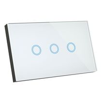 Smart Elite Glass Wall 3 Gang Switches Blue LED indictor  works with Alexa and Google Assistant