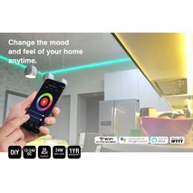 Smart WiFi RGB+W LED Strip Controller Working voltage 12-24V DC Works with Alexa & Google Assistant