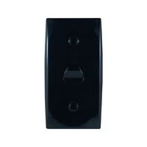 Intermediate Plate Light Switch 1 Gang – 54mm Mounting Centres BLACK